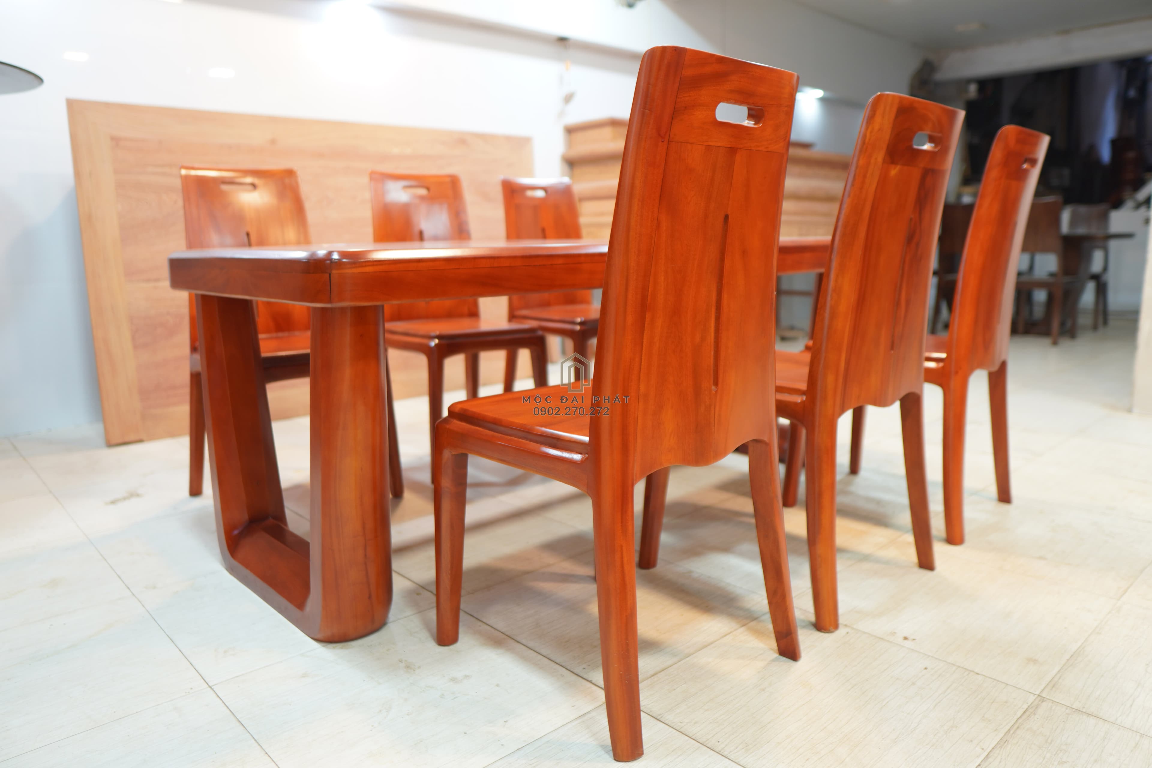 Bàn Ăn Hiện Đại 6 Ghế Chân Chữ U Nguyên Khối (Mã: BA03) – Đẳng Cấp Tối Giản, Sang Trọng Thumbnail 6